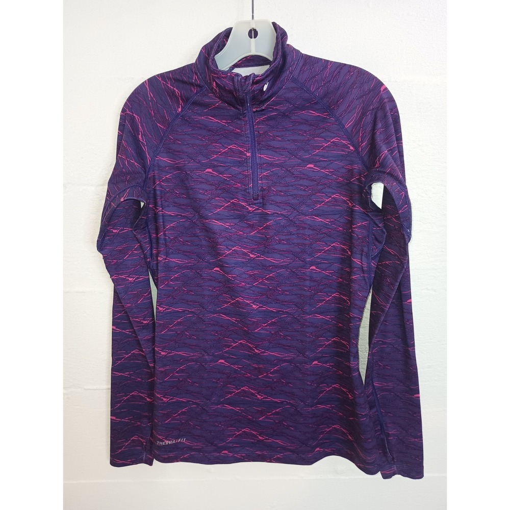 Nike Pro Combat Women's Fitted Running Jacket Size Medium Thumbholes Purple